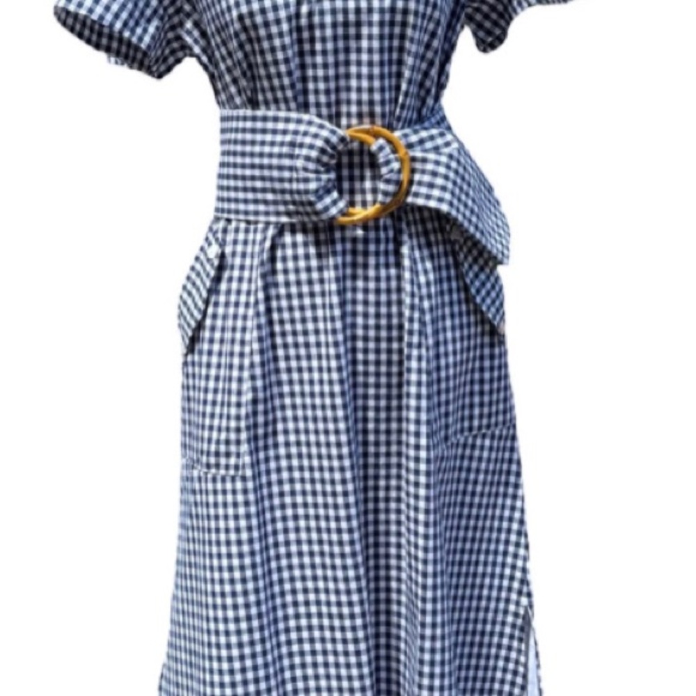 Holly Shae Gretchen Dress Navy Gingham